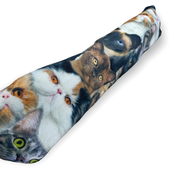 Cat Lady All Over Cat Face Collage Hand Bag With Chain - Picture 2 of 11